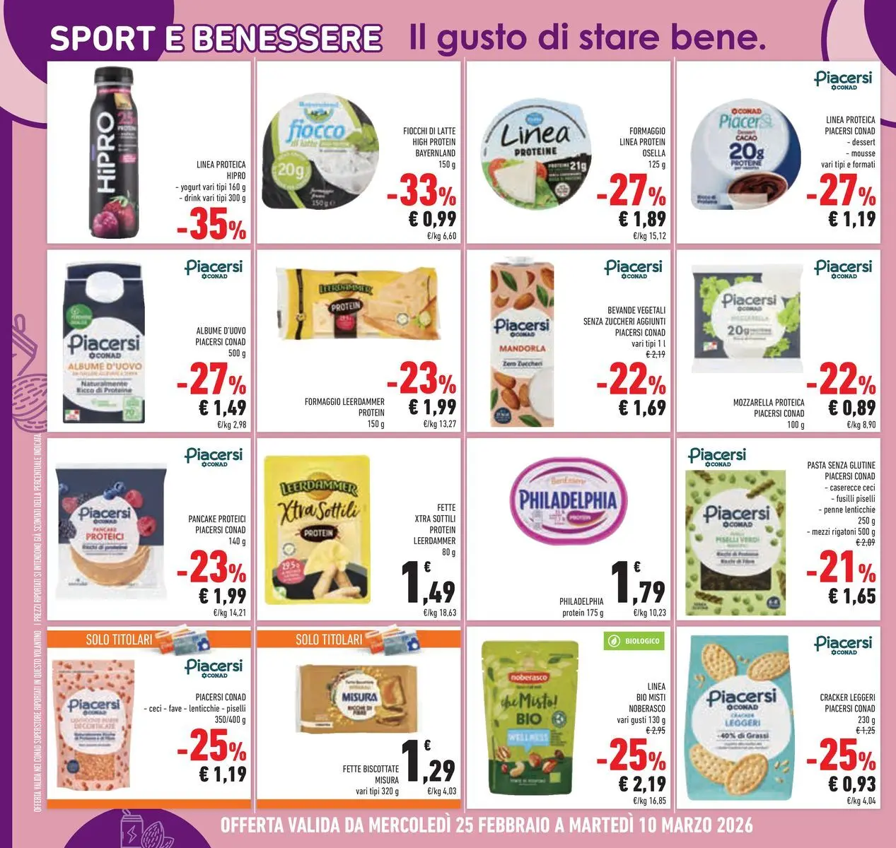 Volantino Conad dal 24/02/2026 > Anteprima | Pagina: 24 | Prodotti: Yogurt, Ceci, Piselli, Cacao