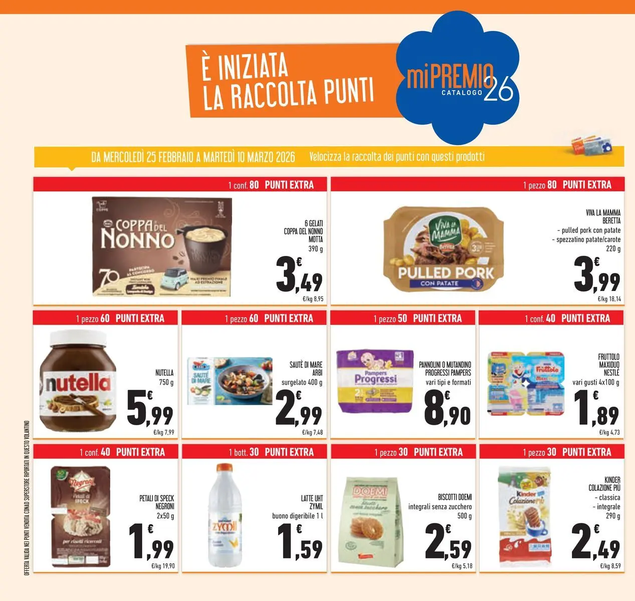 Volantino Conad dal 25/02/2026 > Anteprima | Pagina: 36 | Prodotti: Pannolini, Zucchero, Latte, Pampers
