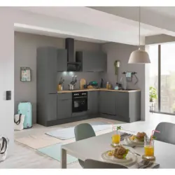 Eckk&uuml;che 250/175 cm in Graphitfarben