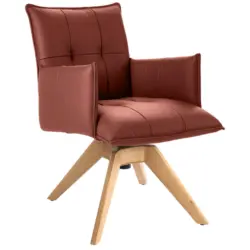 Armlehnstuhl Beinauswahl, Lederauswahl, Stoffauswahl, Sitzfl&auml;che 360&deg; drehbar Echtleder