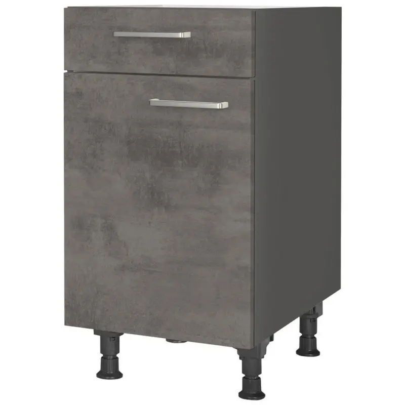 Schubkastenunterschrank 45/87/56 cm in Schieferfarben