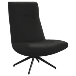 Sessel in Echtleder Schwarz