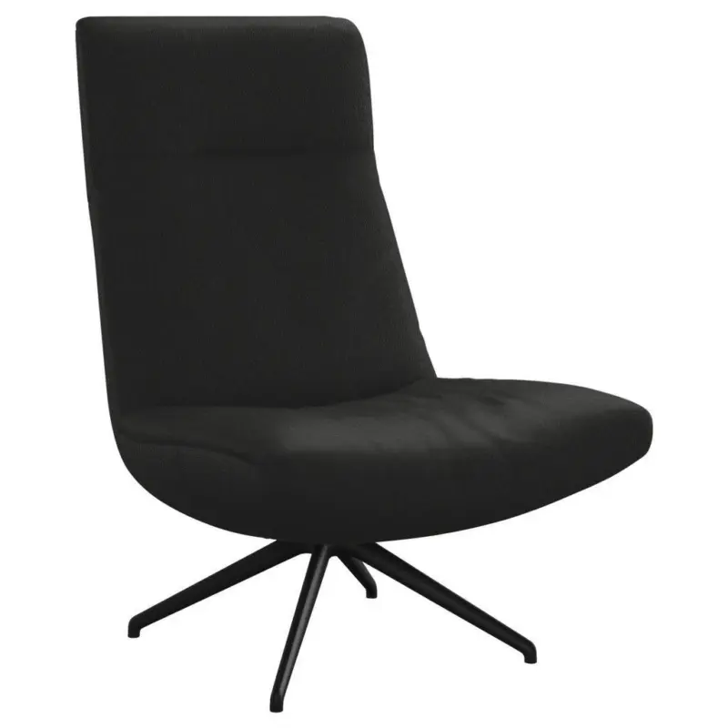 Sessel in Echtleder Schwarz