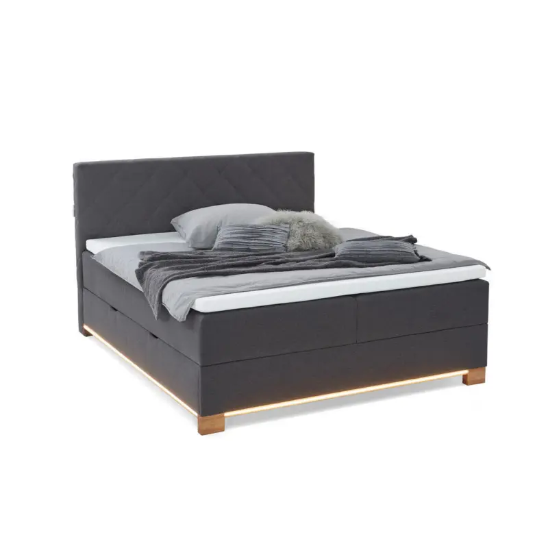 Boxspringbett 180/200 cm in Anthrazit