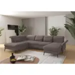 XXXLutz Lauterach - Ihr M&ouml;belhaus bei Bregenz Wohnlandschaft in Flachgewebe Taupe