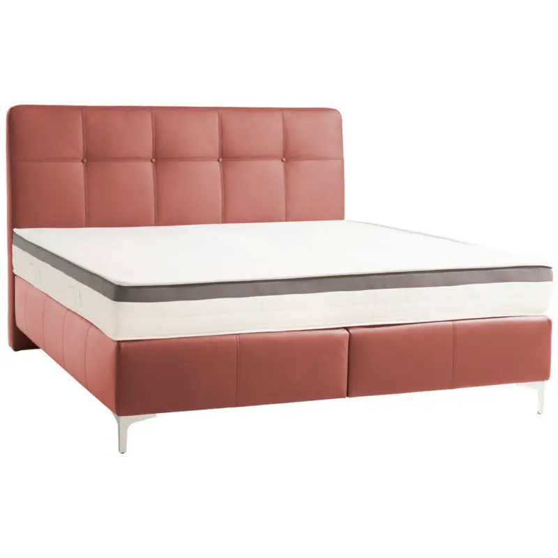 Boxspringbett 160/200 cm in Bordeaux
