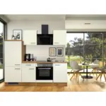 XXXLutz Lauterach - Ihr M&ouml;belhaus bei Bregenz K&uuml;chenblock 220 cm in Eichefarben, Magnolie