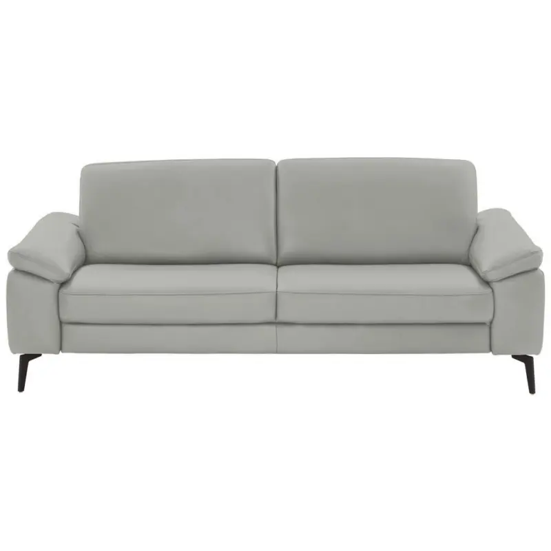 3-Sitzer-Sofa in Echtleder Hellgrau