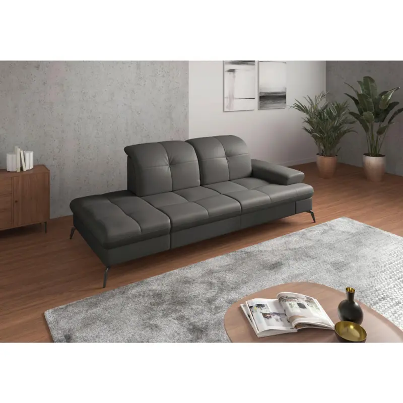 R&eacute;camiere in Echtleder Anthrazit