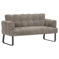 Sitzbank in Textil Graubraun