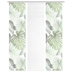 Fl&auml;chenvorhang in Gr&uuml;n, Wei&szlig; blickdicht