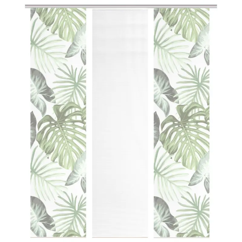 Fl&auml;chenvorhang in Gr&uuml;n, Wei&szlig; blickdicht