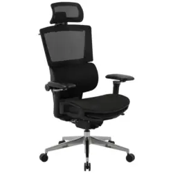 Drehstuhl in Netzbespannung Schwarz