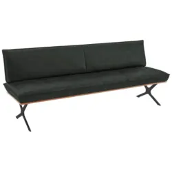 Sitzbank 214/88/66 cm in Schwarz, Dunkelgr&uuml;n