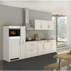 K&uuml;chenleerblock 330 cm in Wei&szlig;, Sonoma Eiche