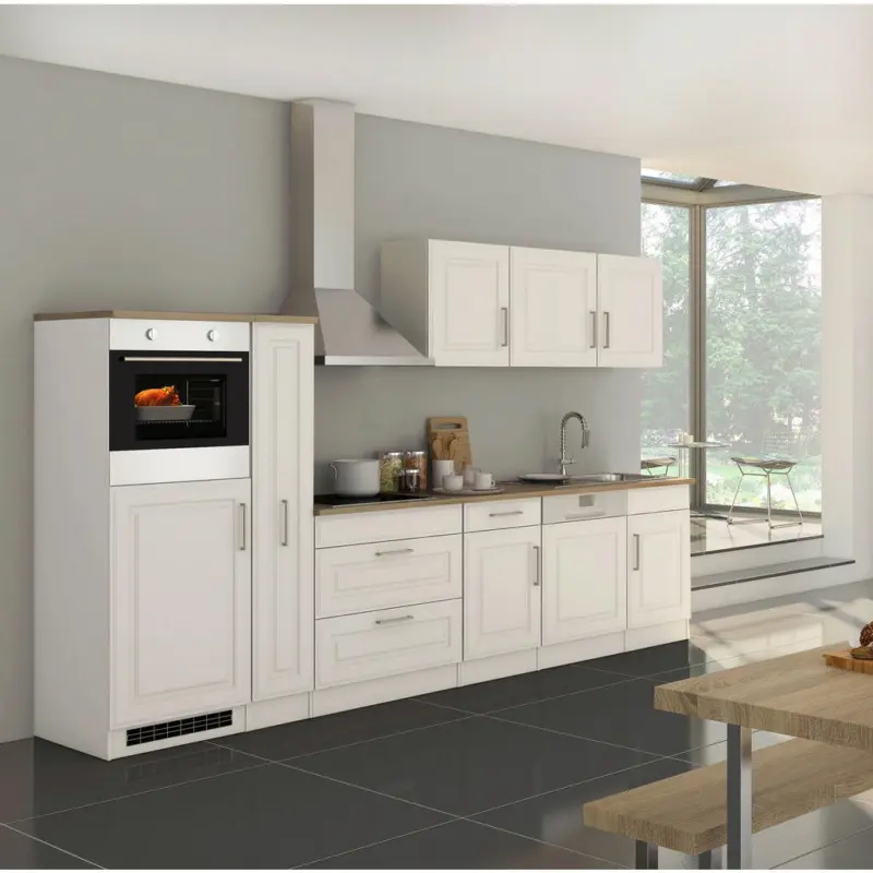 K&uuml;chenleerblock 330 cm in Wei&szlig;, Sonoma Eiche