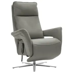 Relaxsessel in Leder Grau