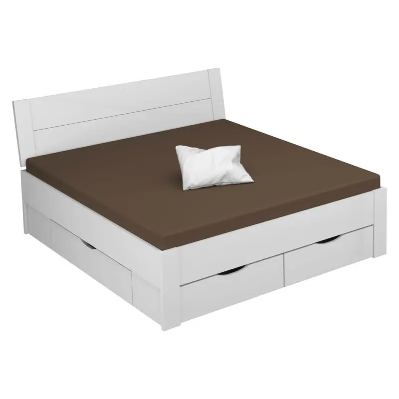 Stauraumbett 120/200 cm in Wei&szlig;