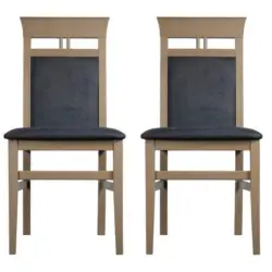 Stuhl-Set 2 St&uuml;ck Mikrofaser