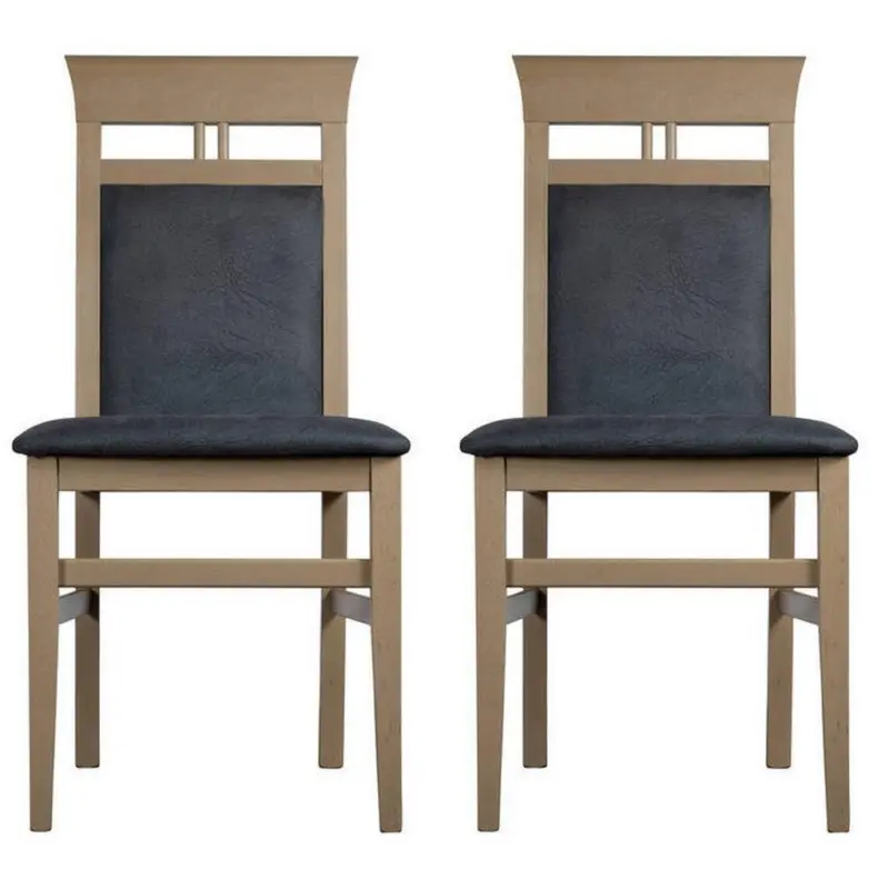 Stuhl-Set 2 St&uuml;ck Mikrofaser