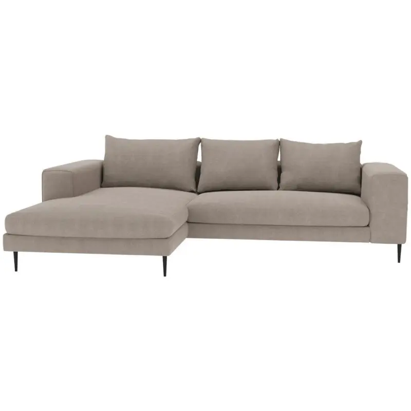 Ecksofa Aurora in Struktur Taupe 170/275 cm