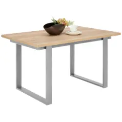 Esstisch in Metall, Holzwerkstoff 140/110/76 cm