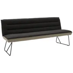 Sitzbank 218/89/68 cm in Anthrazit, Schwarz, Greige
