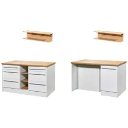 K&uuml;cheninsel in Wei&szlig; Hochglanz