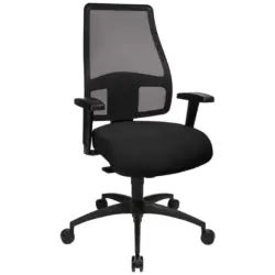 Drehstuhl in Flachgewebe Schwarz