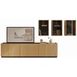 XXXLutz Lauterach - Ihr M&ouml;belhaus bei Bregenz Wohnwand in Eichefarben, Dunkelgrau 326,3/159,5/47,5 cm