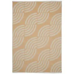 Flachwebeteppich 80/250 cm Waves Gelb