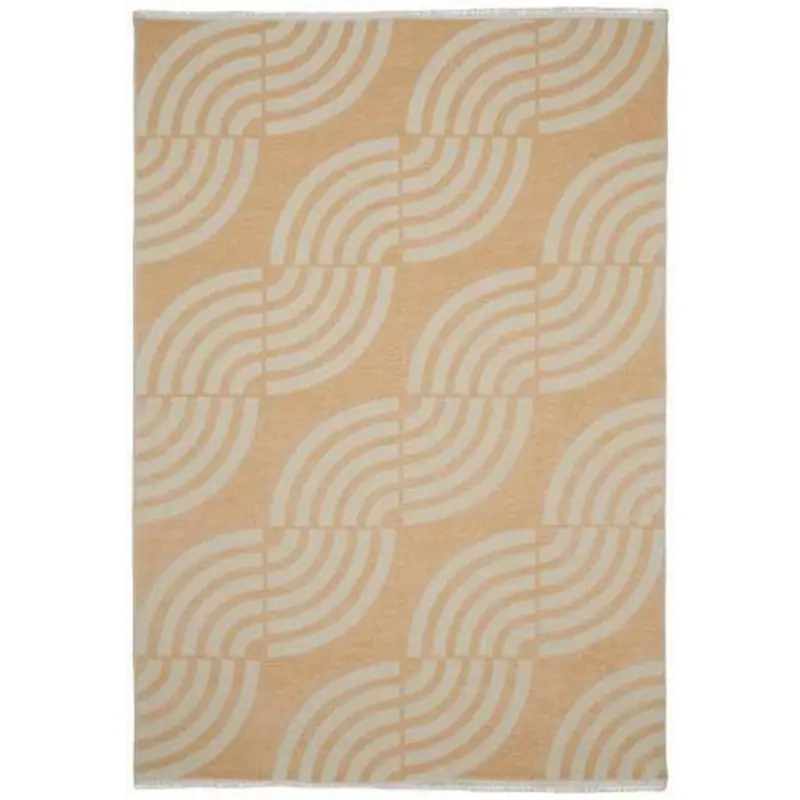 Flachwebeteppich 80/250 cm Waves Gelb