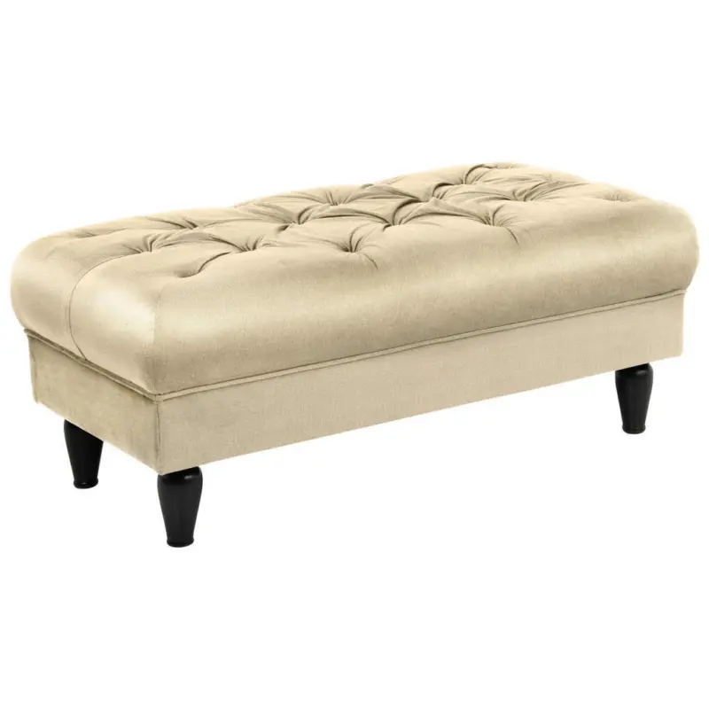 Hocker in Textil Beige