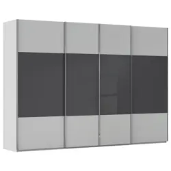 Schwebet&uuml;renschrank in Schwarz, Seidengrau