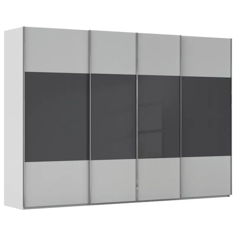 Schwebet&uuml;renschrank in Schwarz, Seidengrau