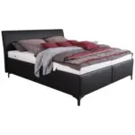 XXXLutz Lauterach - Ihr M&ouml;belhaus bei Bregenz Polsterbett gepolstertes Kopfteil, Bettkasten, Lattenroste, Matratzen Schwarz 180/200 cm