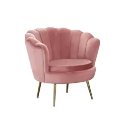 Sessel in Samt Rosa
