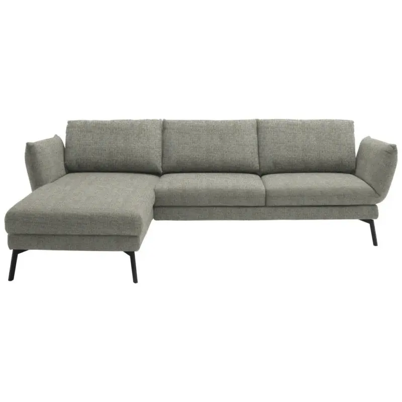 Ecksofa in Flachgewebe Naturfarben 175/277 cm