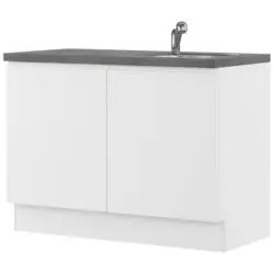 Sp&uuml;lenunterschrank 120/91,8/58 cm in Wei&szlig;