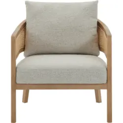 Sessel in Flachgewebe Creme, Beige