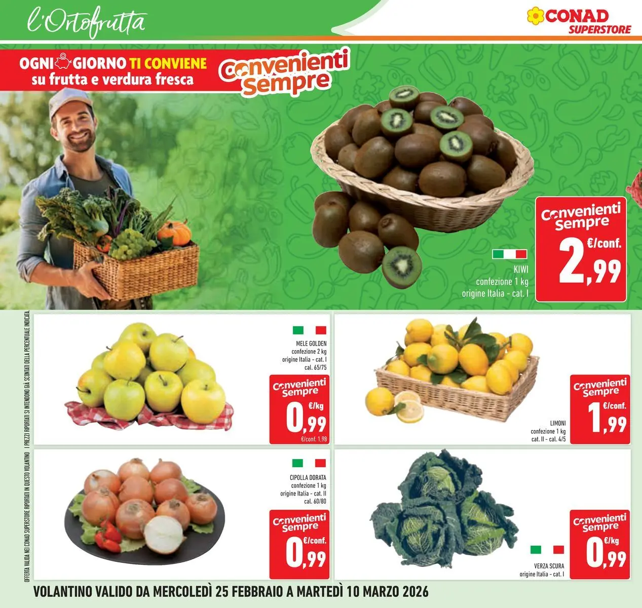 Volantino Conad dal 24/02/2026 > Anteprima | Pagina: 8 | Prodotti: Mele, Kiwi, Frutta