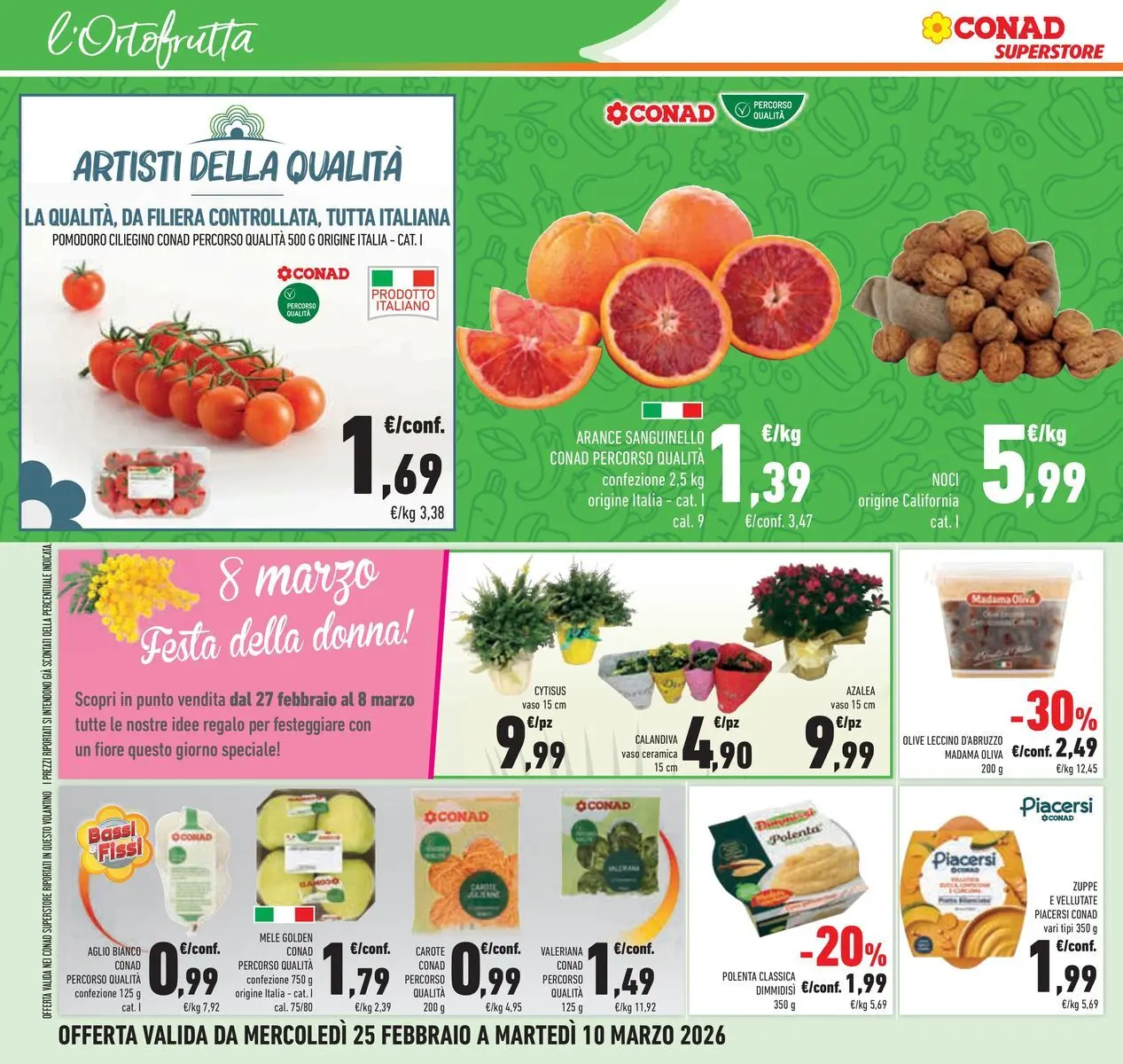 Volantino Conad dal 24/02/2026 > Anteprima | Pagina: 10 | Prodotti: Arance, Pomodoro, Carote, Olive