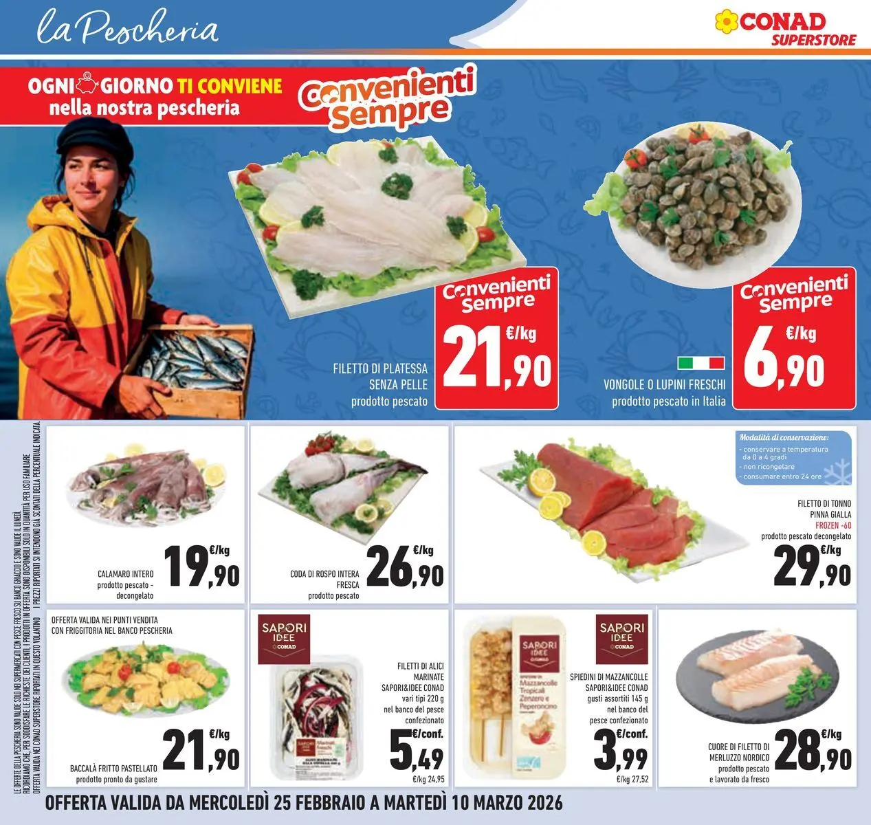 Volantino Conad dal 24/02/2026 > Anteprima | Pagina: 18 | Prodotti: Lupini, Vongole, Mazzancolle, Alici