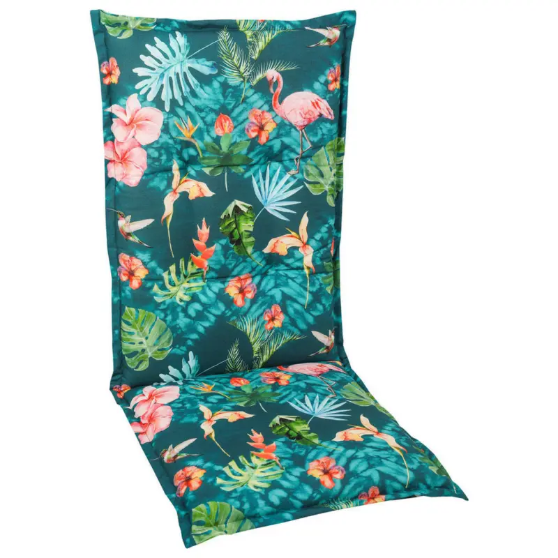 Sesselauflage in Blau, Gr&uuml;n, Pink Floral