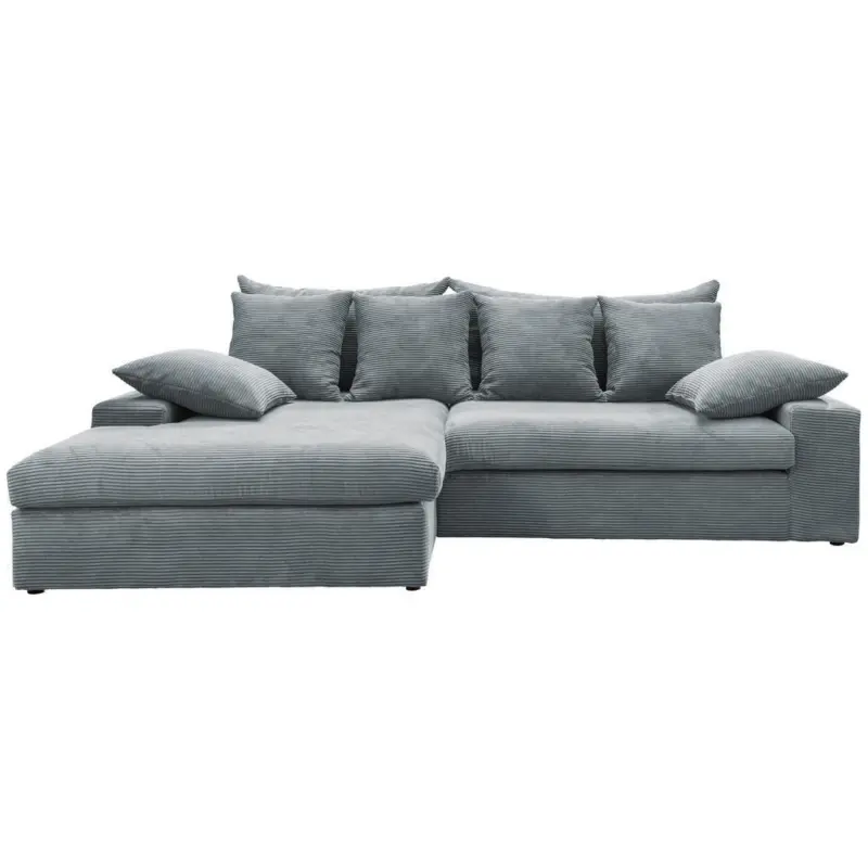 Ecksofa in Cord Hellblau 200/278 cm