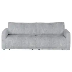 2,5-Sitzer in Velours Hellgrau