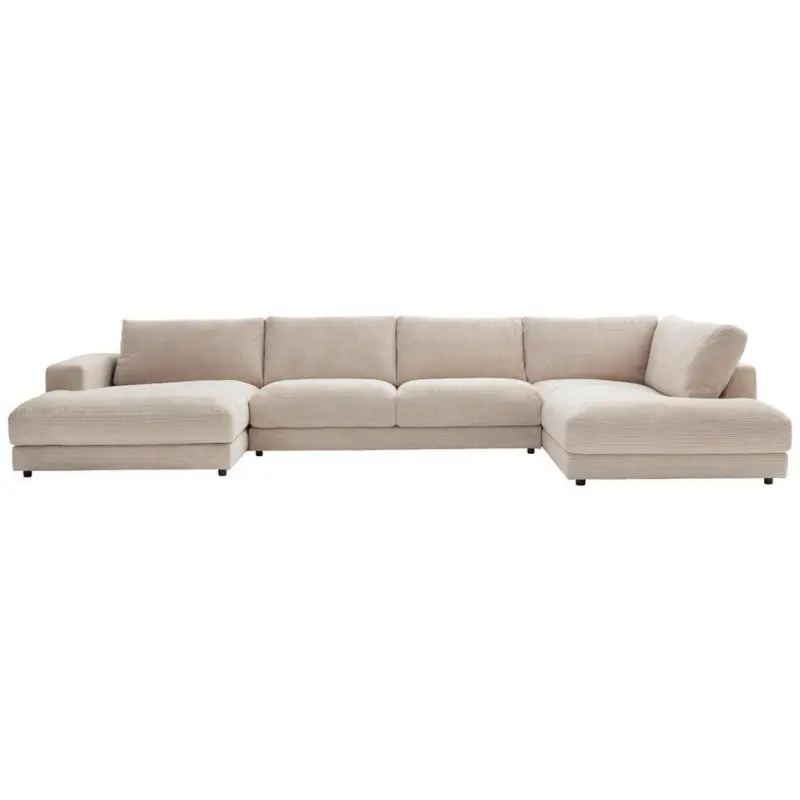 Wohnlandschaft in Cord Creme