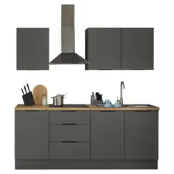 K&uuml;chenleerblock in Graphitfarben