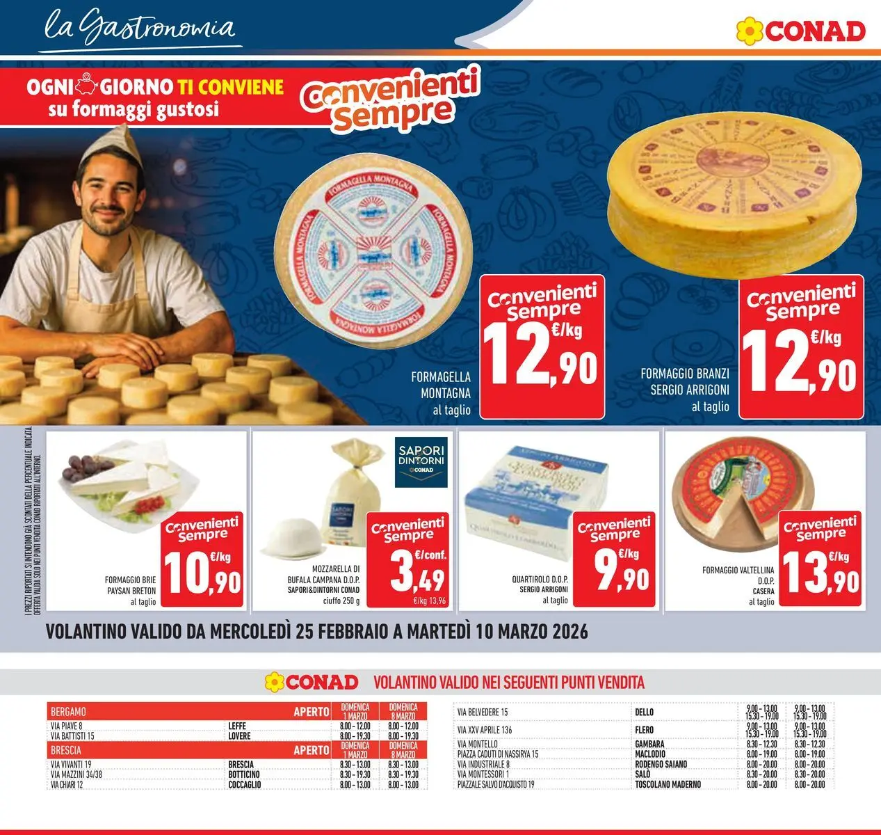 Volantino Conad dal 25/02/2026 > Anteprima | Pagina: 12 | Prodotti: Mozzarella, Formaggio