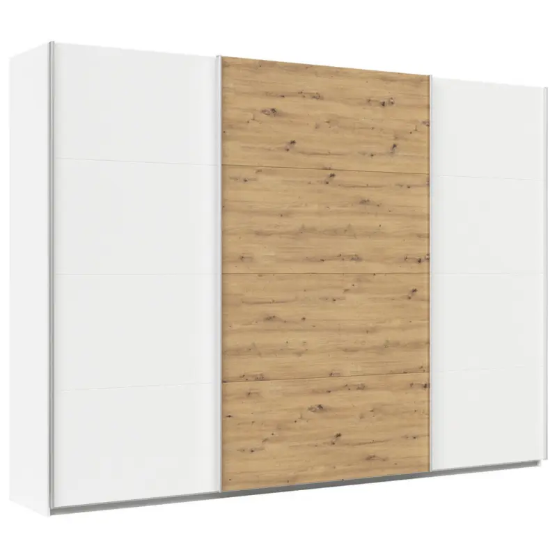 Schwebet&uuml;renschrank in Wei&szlig;, Eiche Artisan